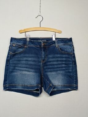 Maurices Medium Blue Distressed Denim Shorts